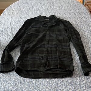 Kenneth Cole Dark Plaid Shirt